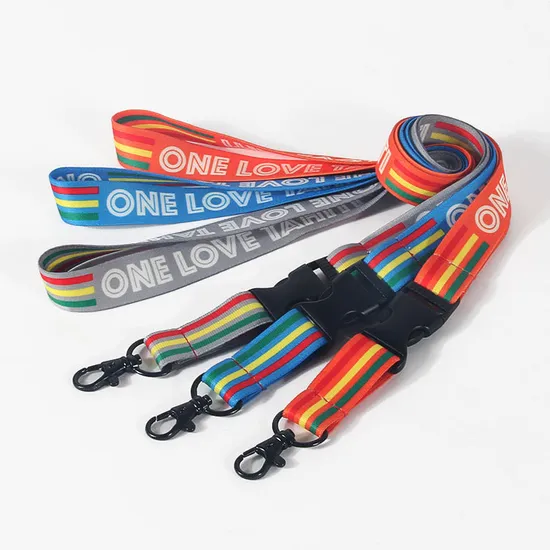 Custom Design Logo Heat Transfer Dye Sublimation Printed Lanyard