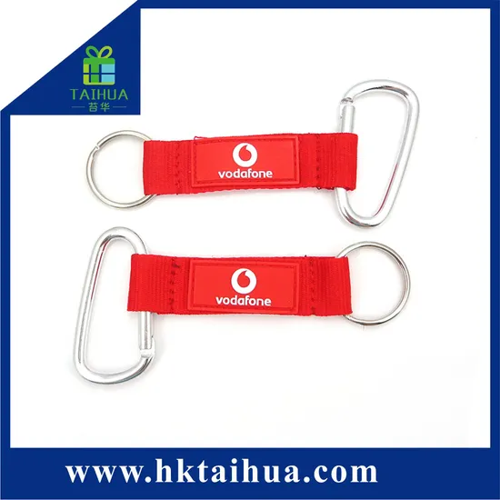 Wholesale Custom Logo Short Aluminium Climbing Carabiner Keychain Lanyard