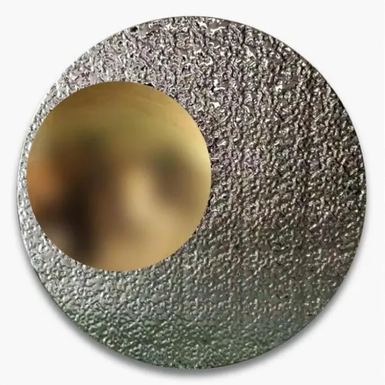 Customized Sculpture Large Circle Modern Hotel Loft Hotel Home Lobby Luxury Mirror Stainless Steel Metal Art 3D Wall Decor