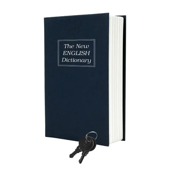 High Quality Dictionary Key Lock Hidden Secret Safe Book Shape Storage Box Diversion Book Safe