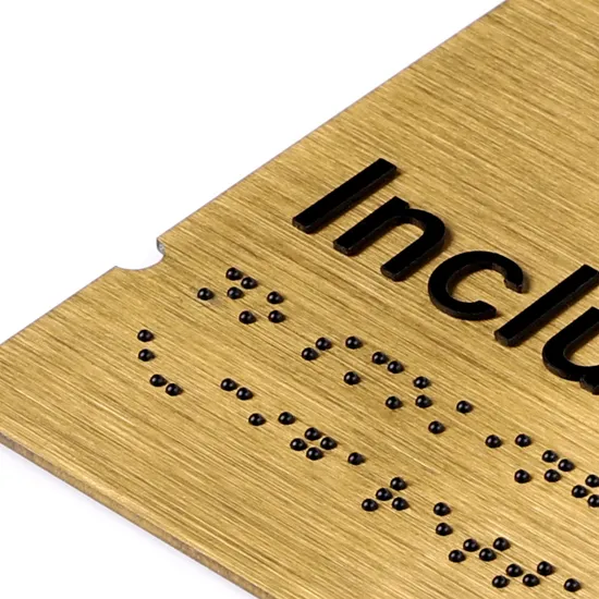 Durable Directional Braille Sign for Public Spaces Navigation