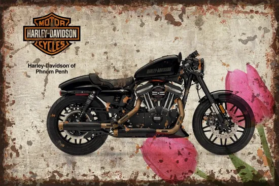 Vintage Game Motorcycle Metal Tin Sign