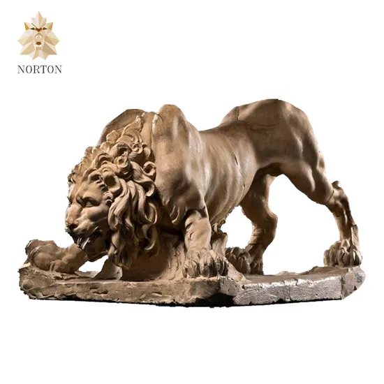 Wholesale Cheap Price Modern Outdoor Home Garden Decoration Brass Animal Sculpture Carved Large Metal Bronze Lion Statue Sculpture
