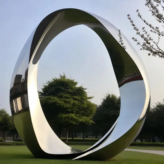 Large Unique Design Heteromorphic Polished Stainless Steel Sculptures for River Park