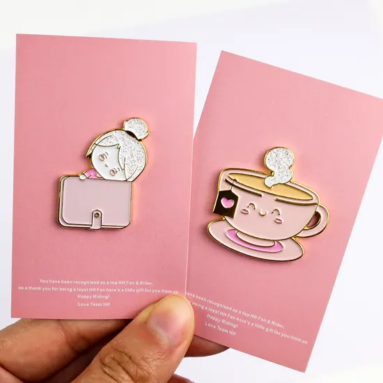 Designer Coffee Milk Tea Brooch Lapel Pin Custom Metal Logo Cute Soft Enamel Pin