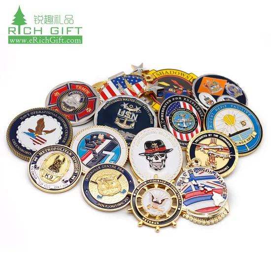 Cheap Die Struck Stamped Customized 3D Silver Antique Brass Coin Low MOQ Custom Odd Shape Logo Army Military Challenge Coins