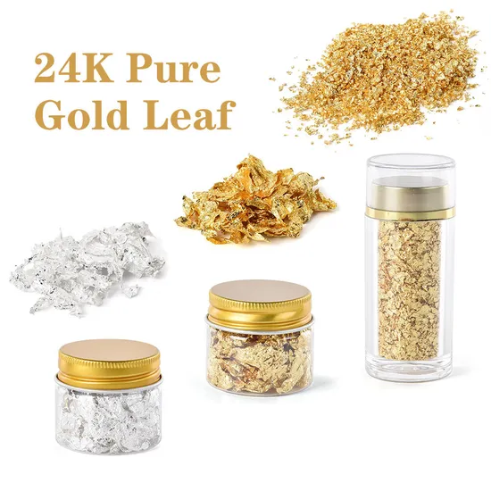 Factory Direct Sales Custom Grams Gold Leaf Flakes Original Solution Nail Decorate Gold Foil Flakes