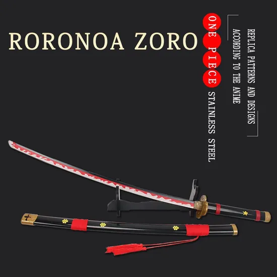 Anime One Piece Zoro Yama Enma Black Katana Sword