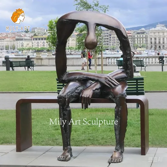 Modern Famous Abstract Figure Sculpture Bronze Melancholy Statue
