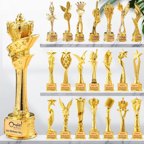 Promotion Resin Craft Arts Gold Customized Trophy Education Award Trophy