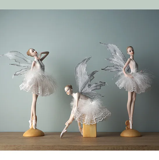 Ballet Dancing Elf Angel Young Girl Decorations Resin Crafts Home Furnishings