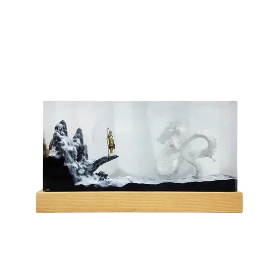 Custom Night Light Clear Resin Sculpture