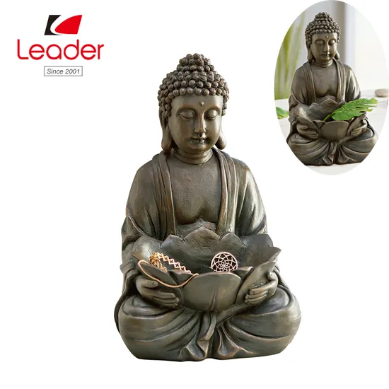 Best Selling Polyresin Buddha Sculpture with Shell, Life Size Antique Buddha Statues