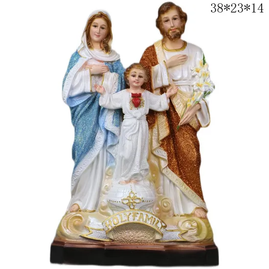 40cm Holy Family Religious Gift Polyresin Sculpture Customized Resin Church Decor