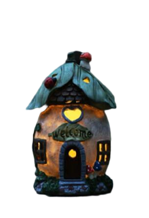 Hand Painted Solar Fairy House Decoration