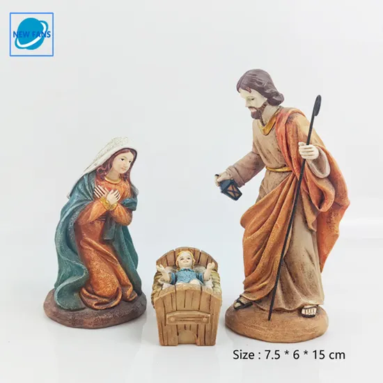 Polyresin Jesus Set 3PCS Figurines Resin Status Christmas Nativity
