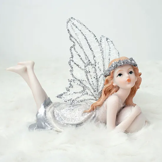 6inch 15cm Butterfly Wing Girl Personalized Angel Ornament Resin Crafts Car Decor Children′s Gift