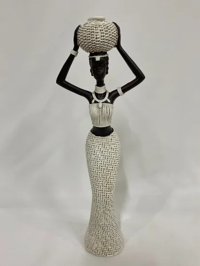 African Art Ornaments Resin African Woman Sculpture for Home Decor