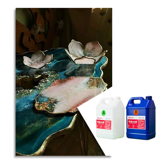 Glossy Waterproof Resin Coating Liquid Epoxy Resin for DIY Crafts, Desktop Coating