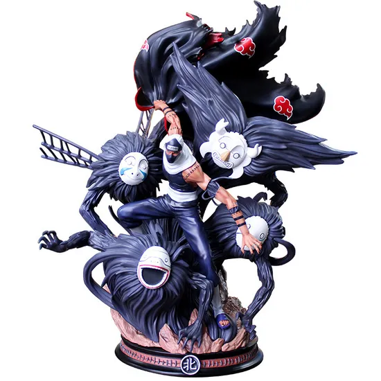 Wholesale 38cm Big Model Toys Statues Akatsuki Kakuzu Anime Figure Narutos Action Figures