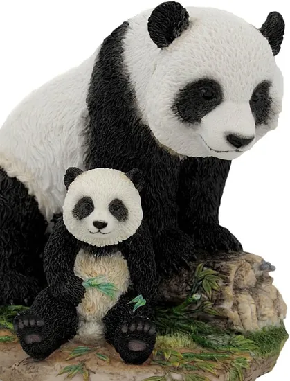 8 Inch Cute Resin Playing Panda Figurine Polyresin Animal Statues in Bulk