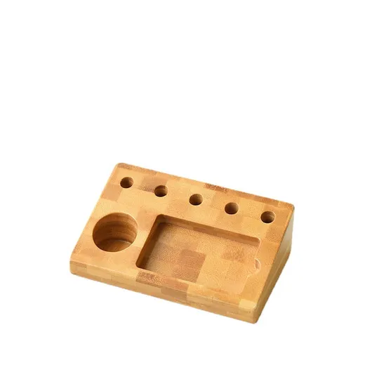 Natural Wood Office Supplies Wood Desktop Organizer Multifunction Tabletop Organizer Business Card Storage Pen Holder