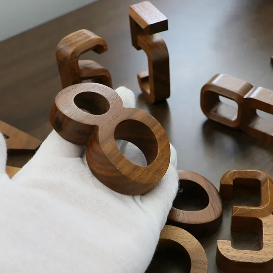 Ezd Hotel Family Black Walnut Wood House Number Sign Wooden Letters Numbers