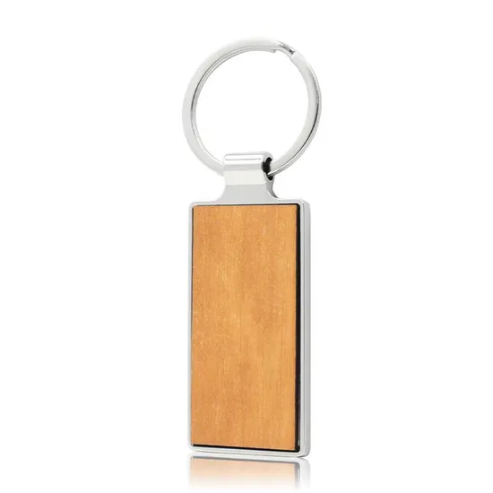 Professional design Wood Keychain Keyring Porte Cles Logo Engraved Wooden Key Chain Custom Logo Blanks Wooden Keychain