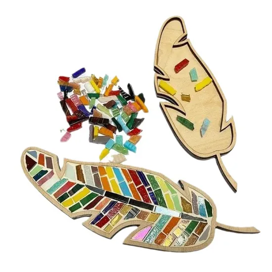 New DIY Mosaic Toolkit Christmas Gift Assembly Set Wooden Crafts