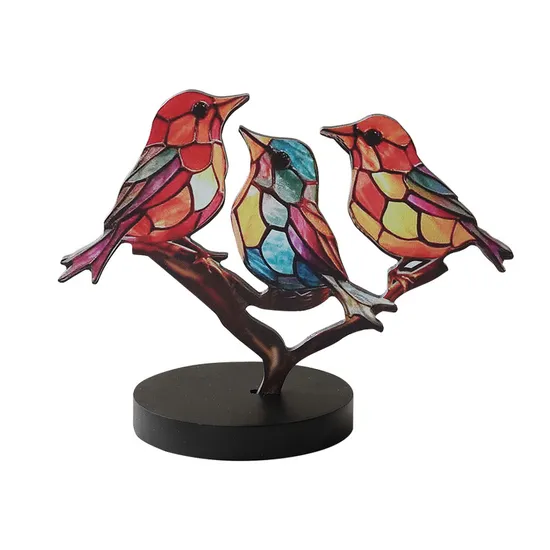 High Quality Handicrafts Birds Sculpture Wood Crafts for Home Tabletop Decoration