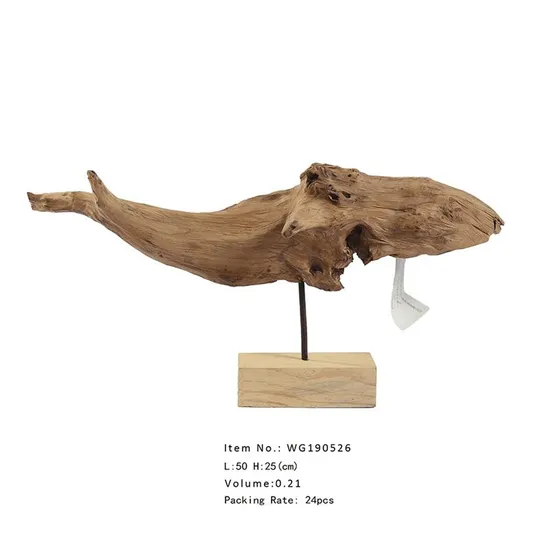 Standing Table Fish Handmade Wood Fish Home Decoration Wooden Arts and Crafts