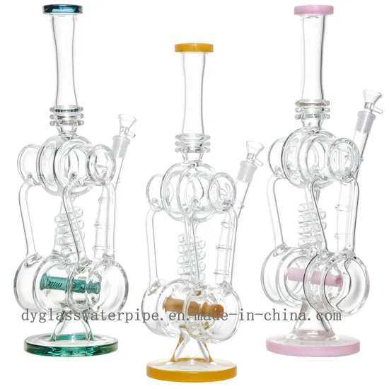 Unique Multiple-Perc Large Scientific Glass Water Pipe