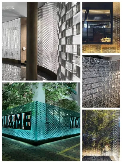 Blue Green Violet Pink Purple Color Tinted Solid Glass Crystal Clear Glass Block Brick for Glass Partition Wall