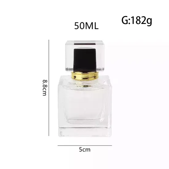 Refillable 50ml 100ml Glass Pump Sprayer Perfume Bottle