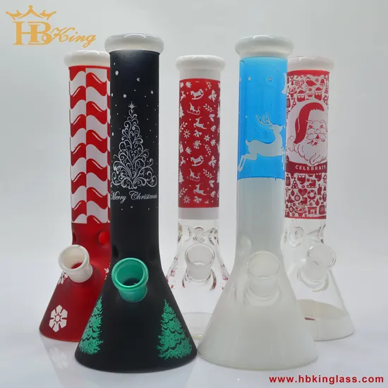 2019 Christmas Stock Glass Water Pipe Smoking Pipe