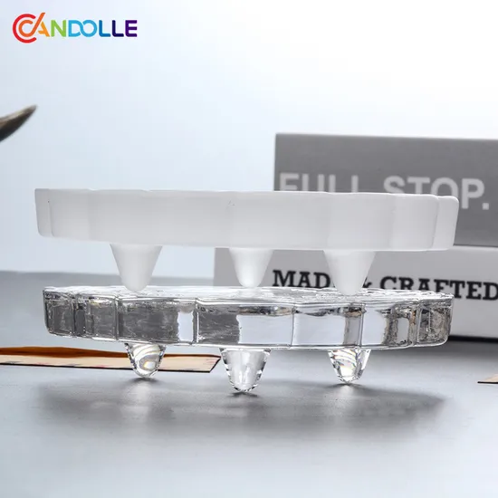 Japanese Transparent Cloud Shaped Handmade Heat Resistant Non-Slip Frosted Tea Glass Coaster