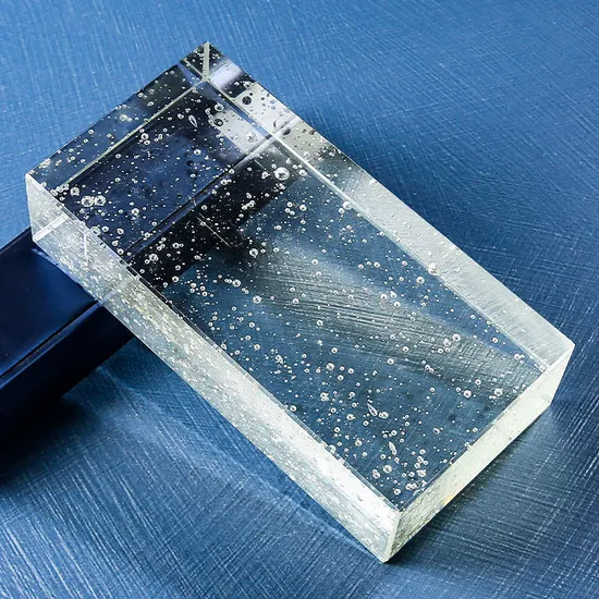 Solid Ice Crystal Color Series Green Glass Block Brick