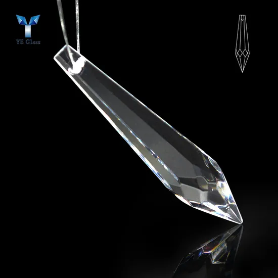 Crystal Prism with Hanging Hole for Chandelier Wedding Icicle Hanging Crystal Glass