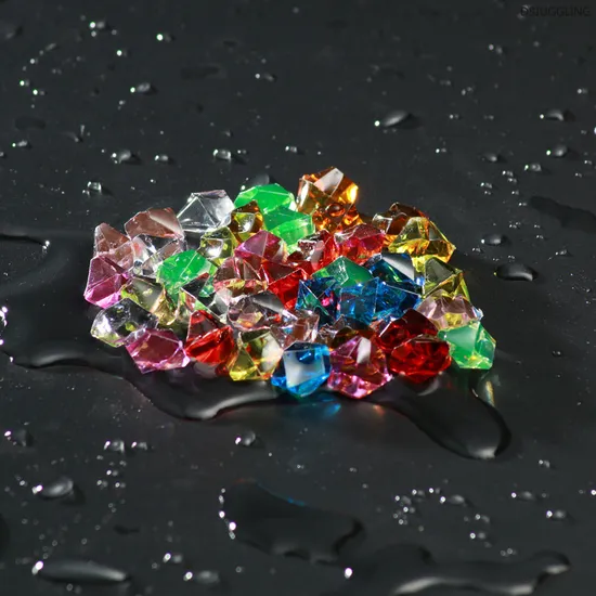 Artificial Color Rock Acrylic Glass Crystal Stone Plastic Vase Decorative Stone Fish Tank Home Wedding Decorations