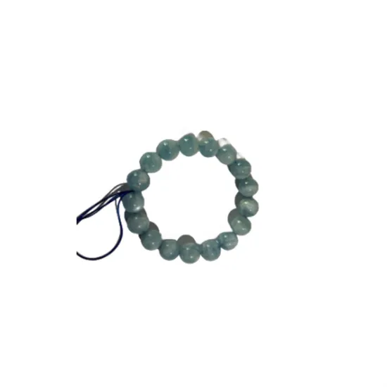 Sell Well Fashion Natural Aquamarine (deep Blue) Diameter 0.44 Inch Gemstone Crystal Bracelet