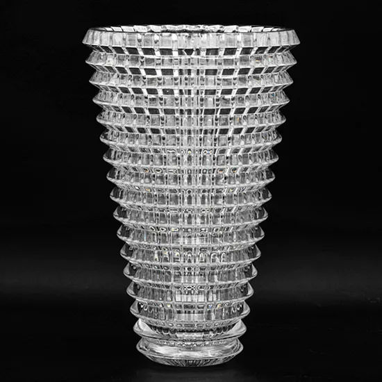 Manufacturer High Quality Large Tall Transparent Round Shape Crystal Vase