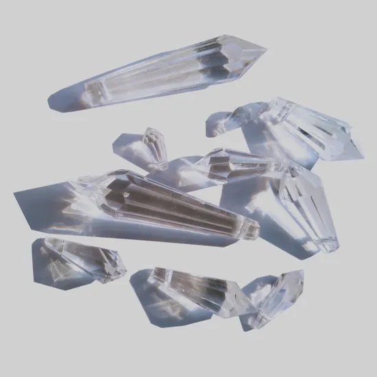 Crystal Acrylic Bead 2 Holes Clear Crystal Octagon Prism Bead