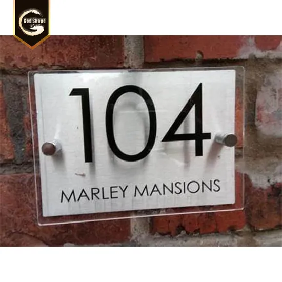 Silk-Screen Print Acrylic Glass Wall Mounted Sign Plaque