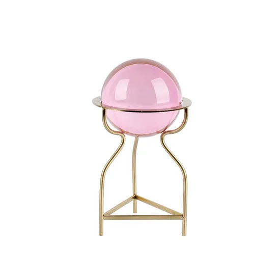Modern Natural Pink Crystal Ball Craft Products Office Ornaments Home Interior Decoration