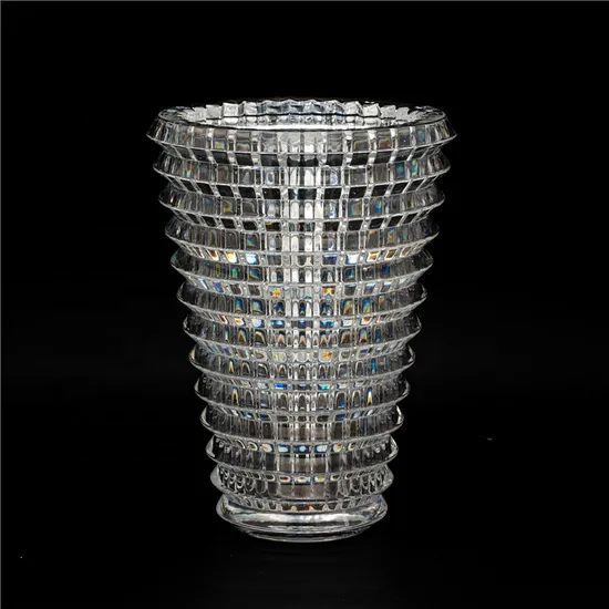 Oval Round Decorative Wedding Customized Crystal Flower Vase