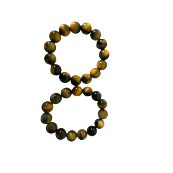 Sell Well Fashion Natural Color Tiger Eye Diameter 0.5 Inch Gemstone Crystal Bracelet