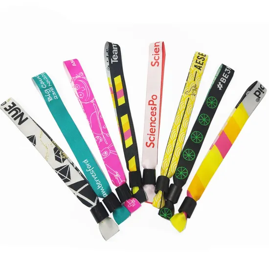 Custom Embroidered Fabric Woven Bracelet for Festival Event