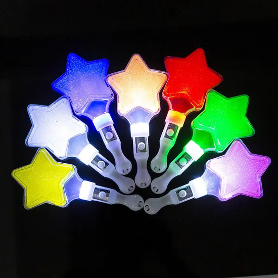 Colorful Pentagram Five-Pointed Love Luminous Flash Glowing Luminous LED Stick for Party