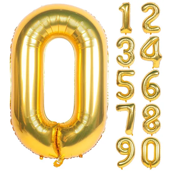 Wholesale Party Supplies Birthday Number Letter Foil Mylar Helium Balloon for Party Decoration