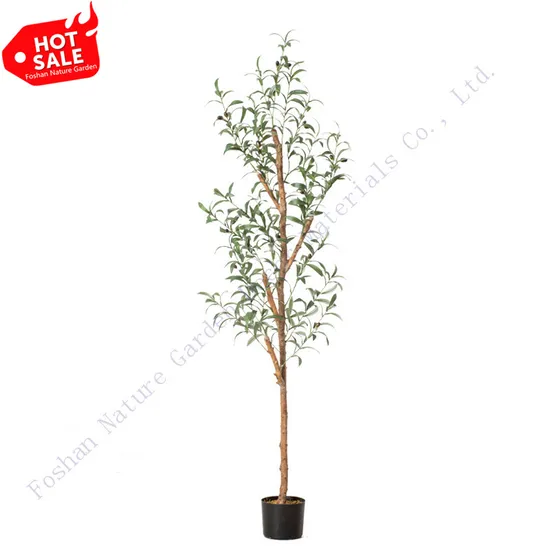 Indoor Erevgreen Decoration Wood Branch Plastic Faux Plant Artificial Olive Tree